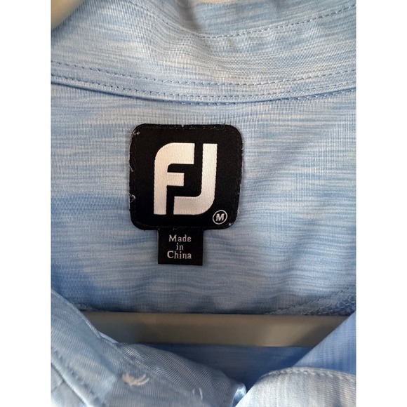 FootJoy Golf Polo Shirt La Cantera Resort Striped Athletic Blue Mens Medium - Picture 3 of 5